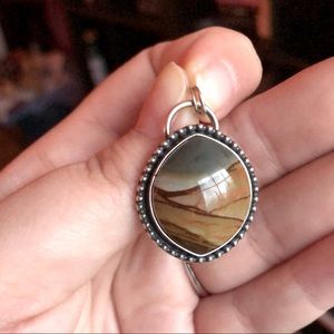 Picture Jasper Pendant in Sterling Silver